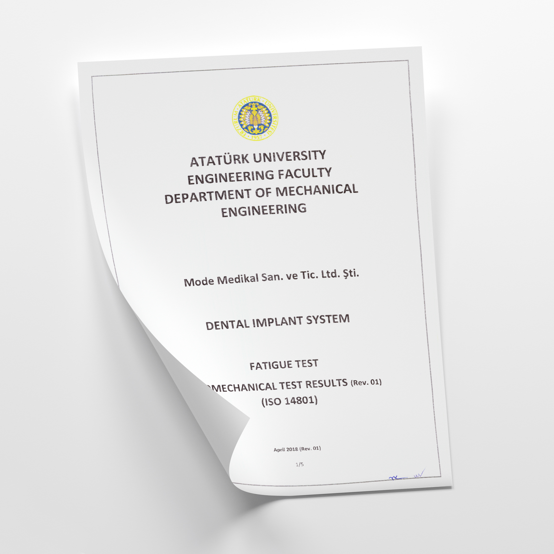 Fatigue Test Biomechanical Test Results (Rev. 01)